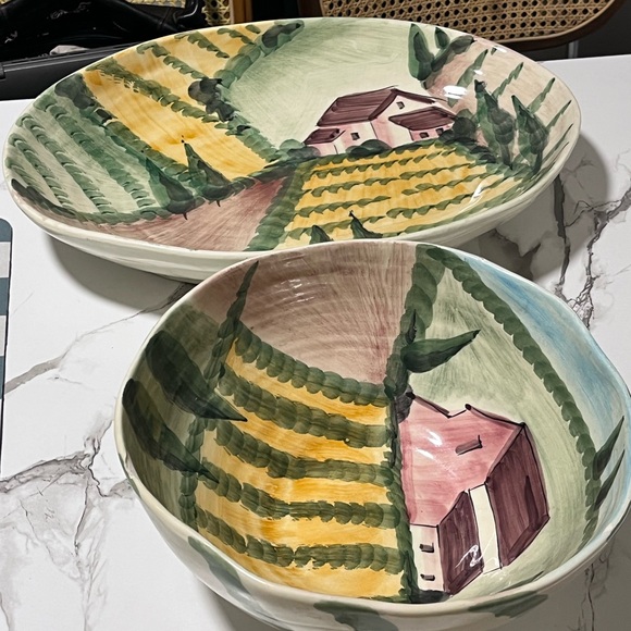 Other - Pair of Marco E Cristina Italian bowls